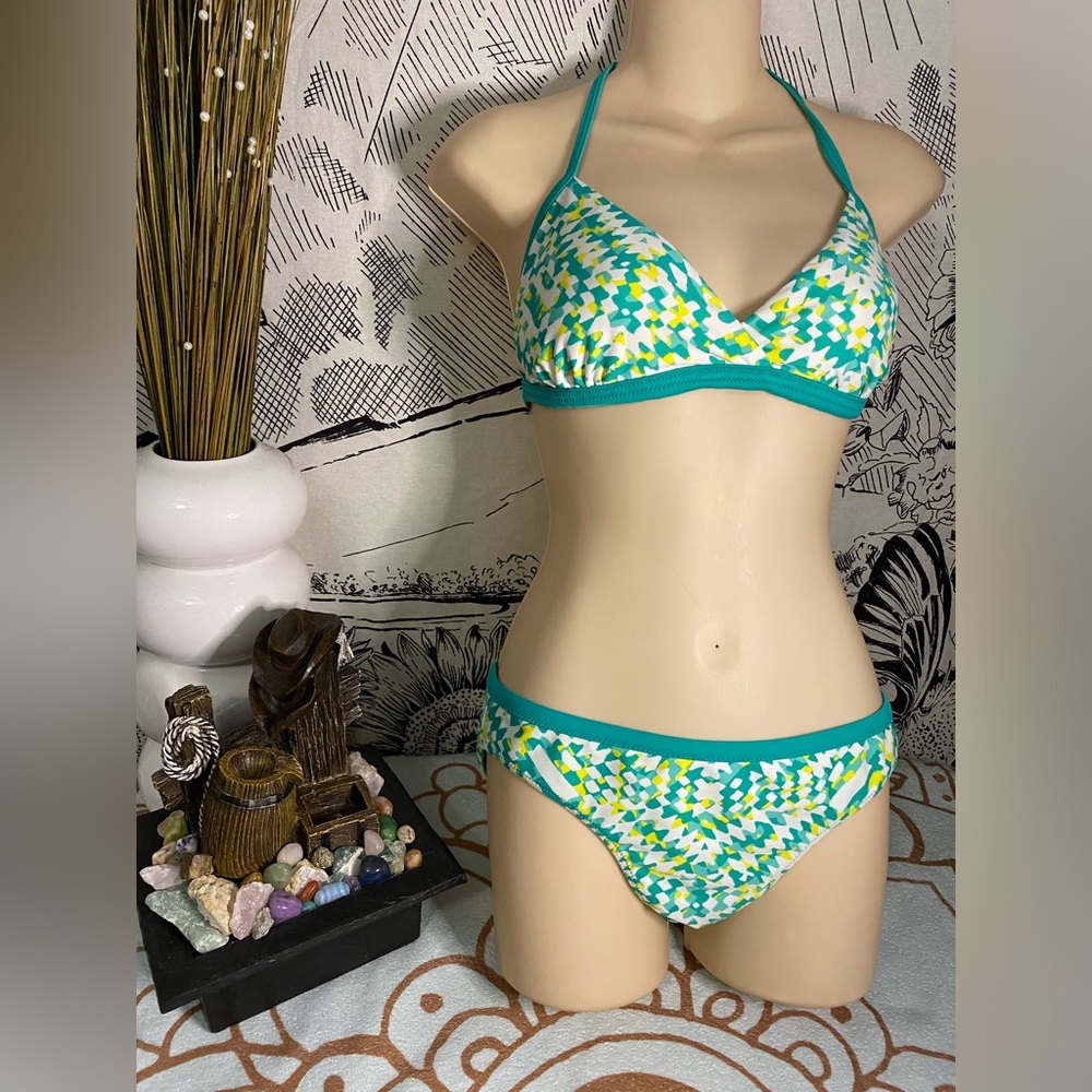 Speedo Geo Tropic/Mini Palm Reversible Hipster bikini set size Medium